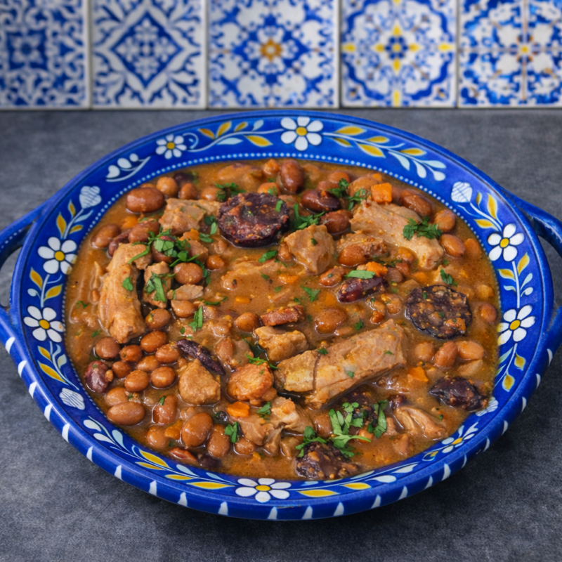 Feijoada de carne de porco  & arroz