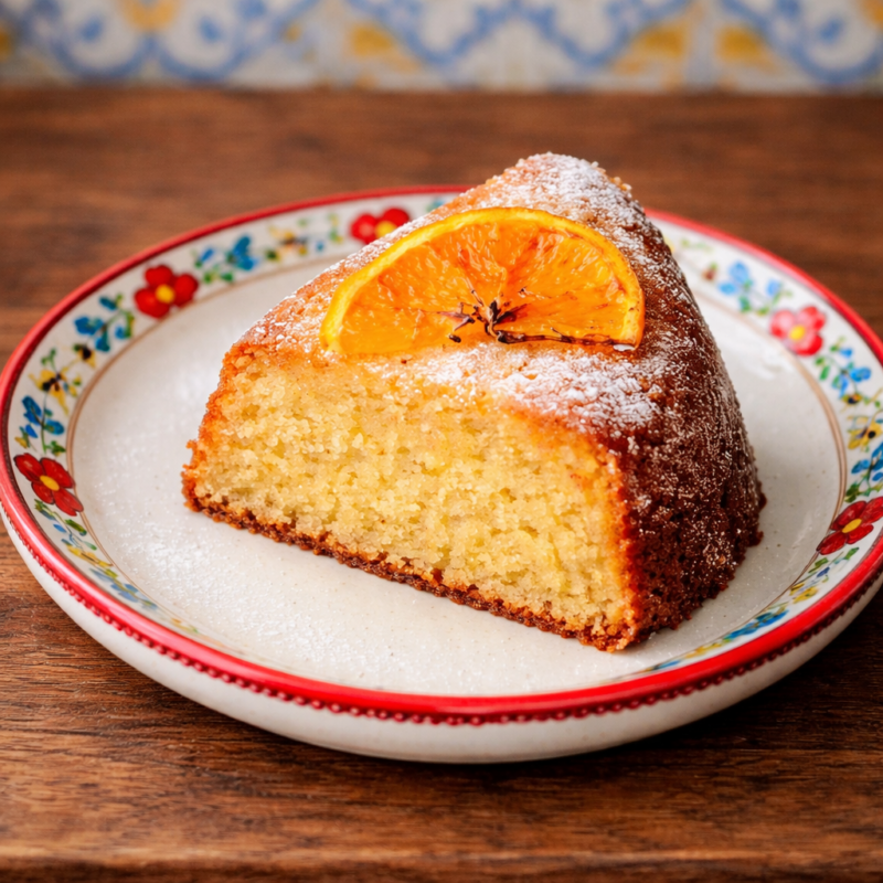 Bolo humido de laranja