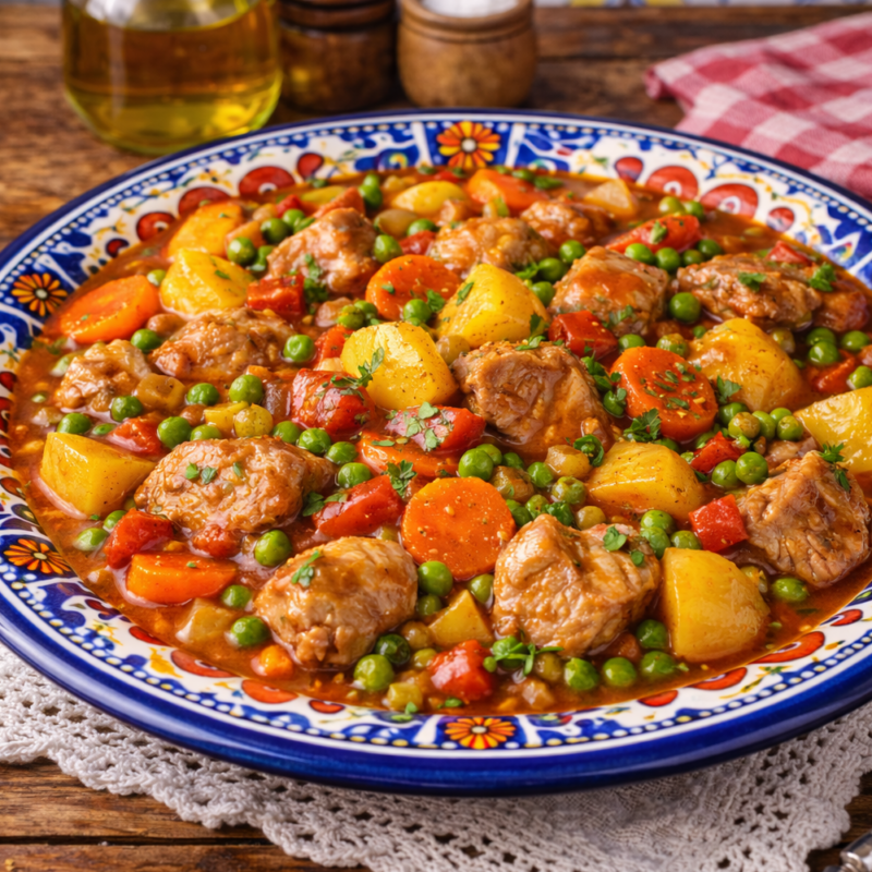 Jardineira de carne de porco