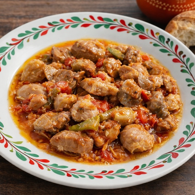 Moelas Estufadas com Arroz de legumes