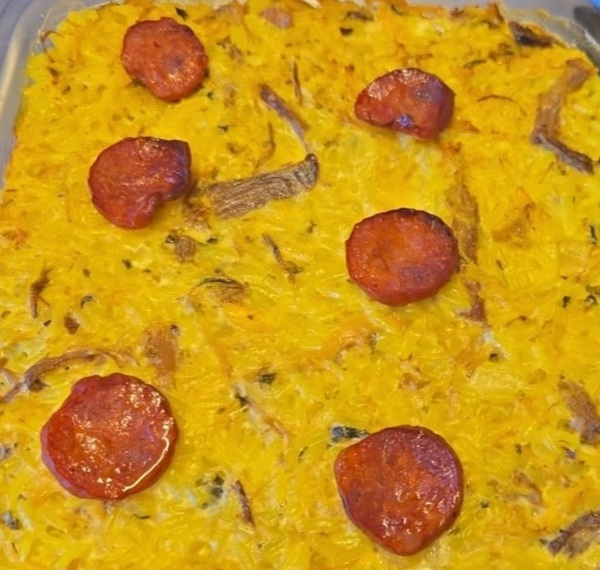 Arroz de pato com salada verde