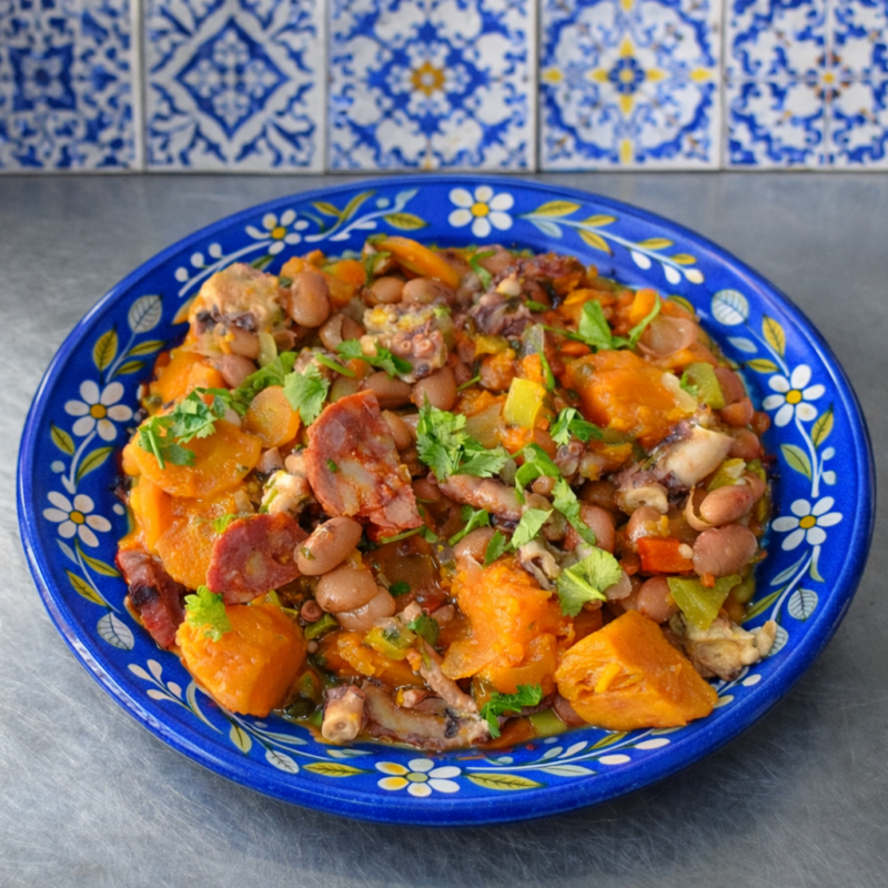 feijoada de polvo  com arroz