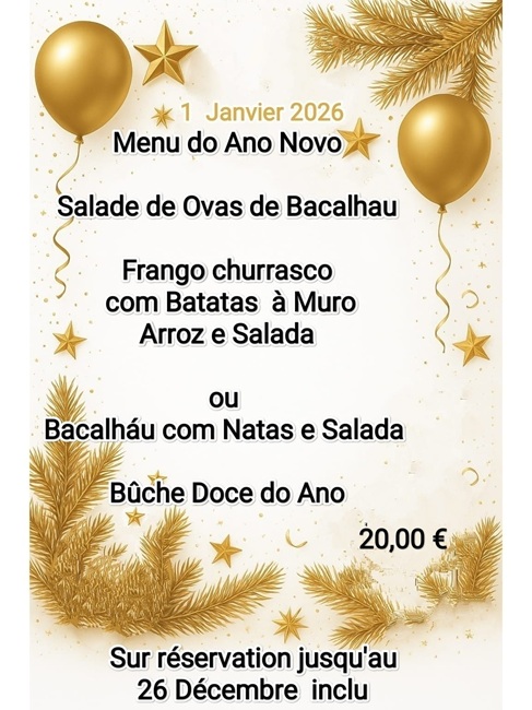 Menu du 1er Janvier 2026