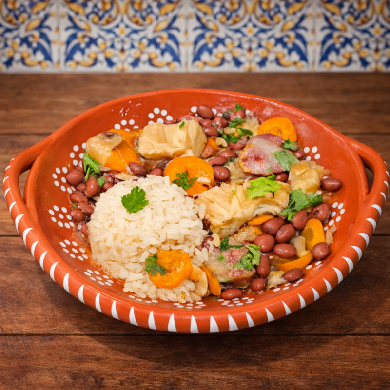 Feijoada de bacalhàu com arroz